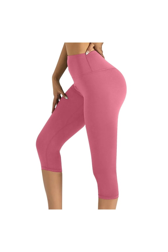 Capri Leggings for Women High Waisted Butt Lifting Yoga Workout Tights Quick Dry Stretchy Athletic Pants