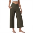 thumbnail image 1 of FAIWAD Capri Pants for Women Stretch Workout Casual Sweatpants with Pockets Plus Size Wide Leg Yoga Pants, 1 of 9