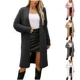 thumbnail image 1 of FAIWAD Cardigan Sweaters for Women Fall Winter Open Front Soft Plush Overcoat Trendy Oversized Long Sleeve Outwear, 1 of 4