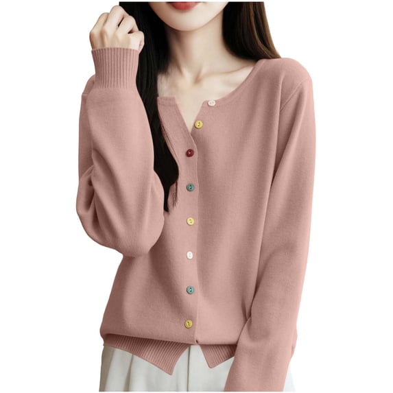 FAIWAD Cardigan Sweaters for Women Long Sleeve Button down Knit Tops Lightweight Casual Clothing