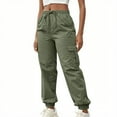 thumbnail image 1 of FAIWAD Cargo Pants for Women Casual Elastic High Waisted Outddor Hiking Pants with Pockets Baggy Hiking Athletic Sweatpants, 1 of 9