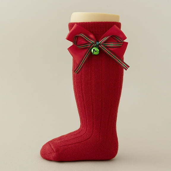 FAIWAD Christmas Socks for Girls Stretchy Knee High Socks Cute Over Knee Stockings Casual Tube Socks