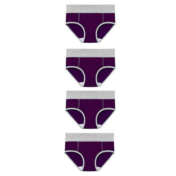 FAIWAD Cotton Underwear for Women Mid Rise Full Coverage Briefs Ladies Stretchy Comfy Panties 4 Pack