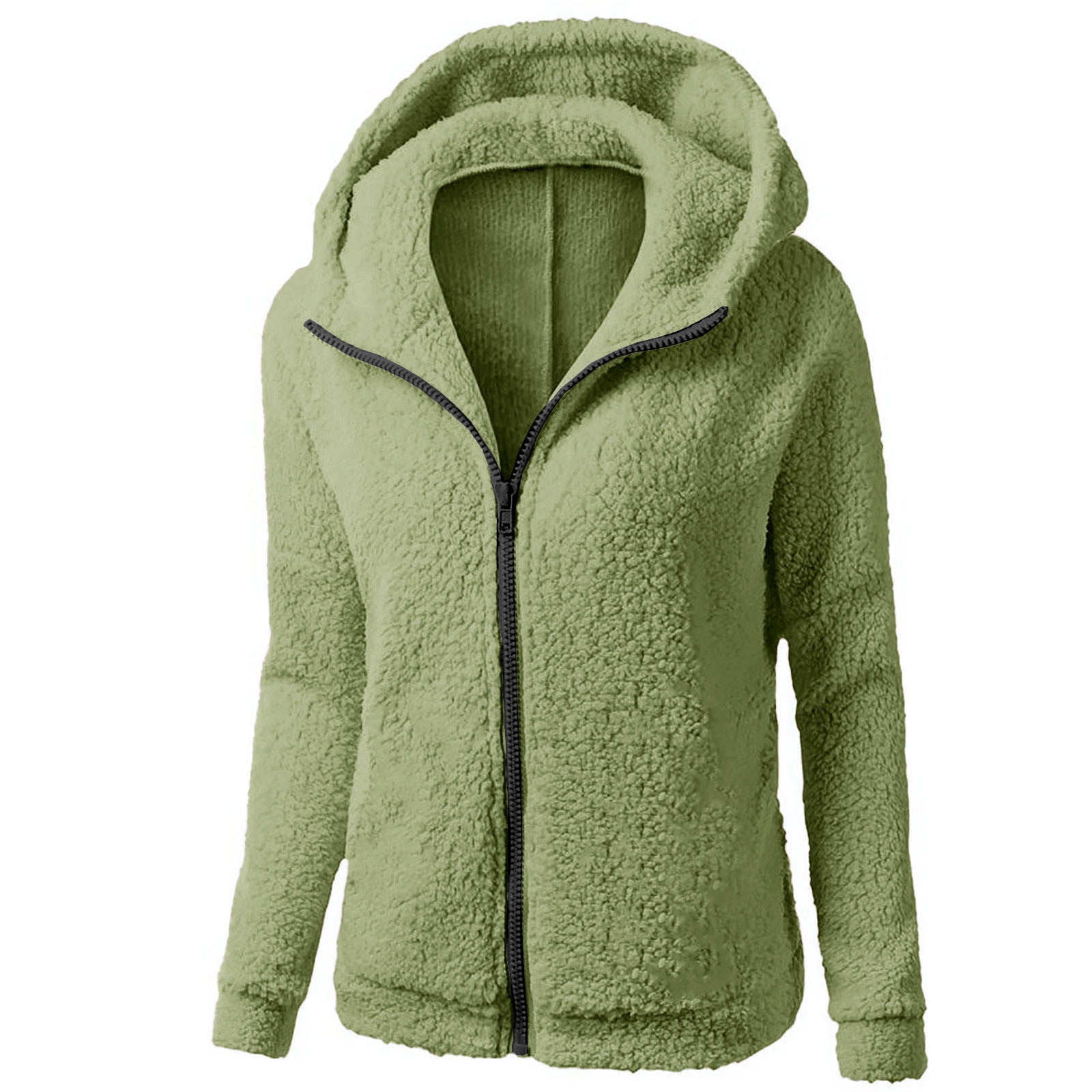 Women Fleece Open Front Jacket main image 1