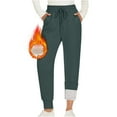 thumbnail image 1 of FAIWAD Fleece Lined Pants Women Winter Warm Fleece Sweatpants Elastic Waist Athletic Joggers with Pockets, 1 of 3