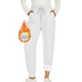thumbnail image 1 of FAIWAD Fleece Lined Pants Women Winter Warm Fleece Sweatpants Elastic Waist Athletic Joggers with Pockets, 1 of 3
