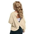 thumbnail image 1 of FAIWAD Girl's Long Sleeve Workout Tops Trendy Backless Yoga Athletic T-Shirts Casual Running Loose Tees with Thumb Hole, 1 of 8