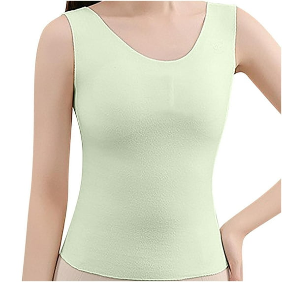 FAIWAD Girls Basic Tank Tops Seamless Padded Stretch Underwear Teen Girls Comfy Breathable Thin Undershirts