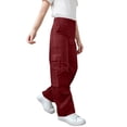 thumbnail image 1 of FAIWAD Girls Cargo Pants Baggy Elastic High Waisted Wide Leg Pants Hiking Outdoor Streetwear with Pockets, 1 of 9
