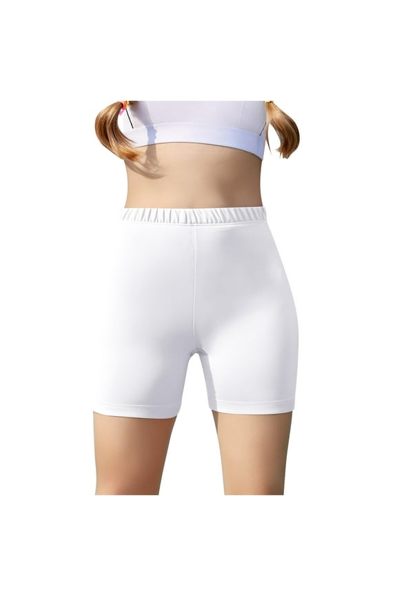 Girls Cotton Boy Shorts Stretch Elastic High Waist Underwear Basic Yoga Biker Athletic Short Leggings for Kids