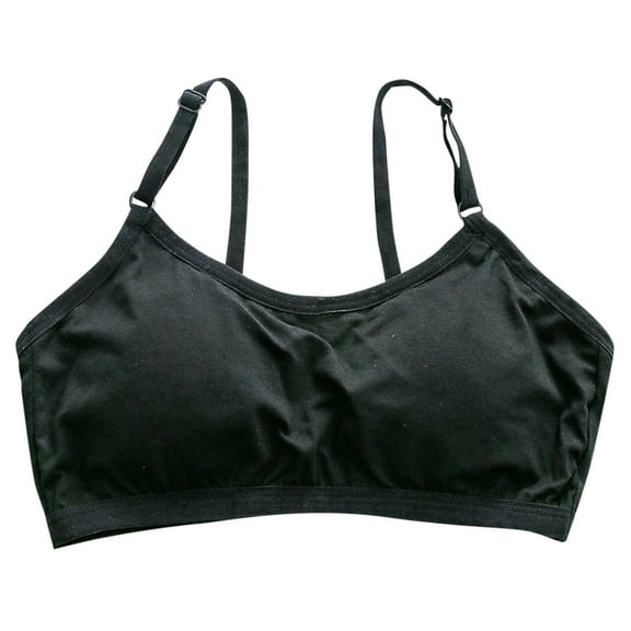 FAIWAD Girls Cotton Training Bra Seamless Stretch Adjustable Straps Thin Underwear Padded Breathable Sports Bra
