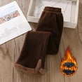 thumbnail image 1 of FAIWAD Girls Flare Leggings Thermal Fleece Lined High Waisted Bell Bottom Pants Winter Warm Fuzzy Bootcut Pants, 1 of 5