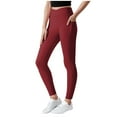 thumbnail image 1 of FAIWAD Girls' Leggings High Waisted Full Length Stretch Tights with Pockets Kids Workout Running Athletic Yoga Pants, 1 of 8