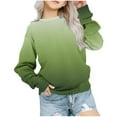 thumbnail image 1 of FAIWAD Girls Long Sleeve Gradient Sweatshirts Round Neck Drop Shoulder Sweatshirt for 1-12 Years, 1 of 4