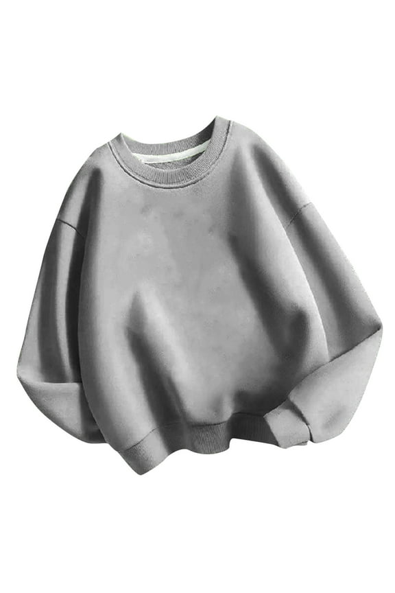 Girls Oversized Long Sleeve Sweatshirts Kids Trendy Crewneck Casual Pullover Tops 3-14 Years