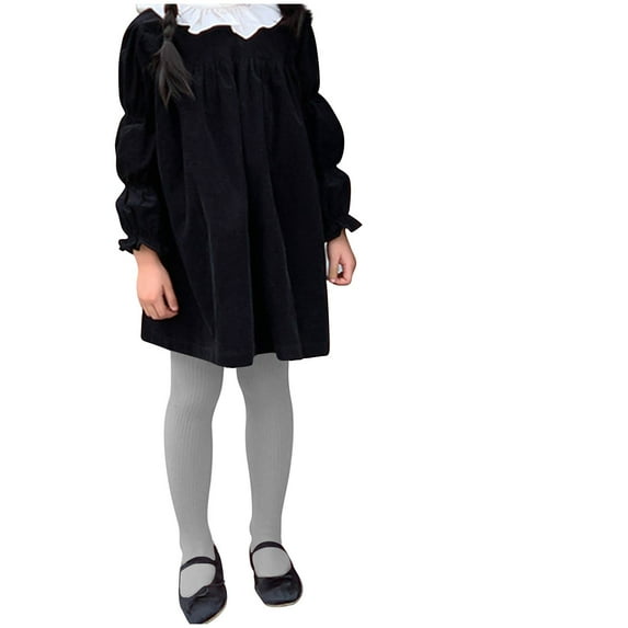 FAIWAD Girls School Uniform Tights Solid Color Cable Knit Footed Pantyhose Soft Stretchy Leggings