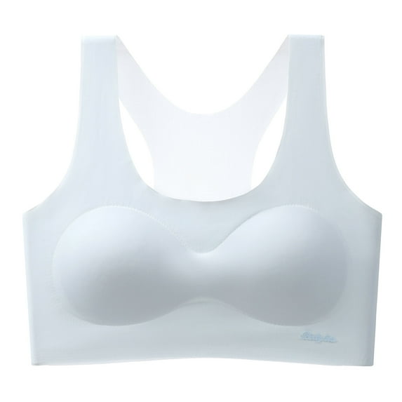 FAIWAD Girls Seamless Bra Comfort Soft Stretch Full Coverage Sports Running Wireless Bra Teen Sleep Yoga Breathable Underwear