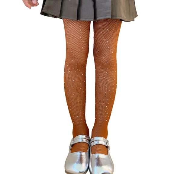 FAIWAD Girls Sparkle Tights Soft Stretchy Rhinestone Glitter Stockings School Dress Dance Tights