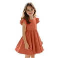 thumbnail image 1 of FAIWAD Girls Summer Dress Flutter Sleeve Ruffle Crewneck A-Line Dress Casual Cute Flowy Beach Sundress, 1 of 9
