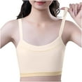 thumbnail image 1 of FAIWAD Girls Training Bras Seamless Spaghetti Strap Breathable Thin Athletic Bras Stretchy Sports Bralette, 12-15 Years, 1 of 7