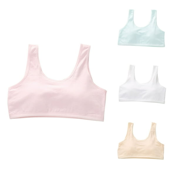 FAIWAD Girls Training Bras Thin Breathable Sports Workout Vest Teen Kids Stretch Comfort Lightweight Underwear