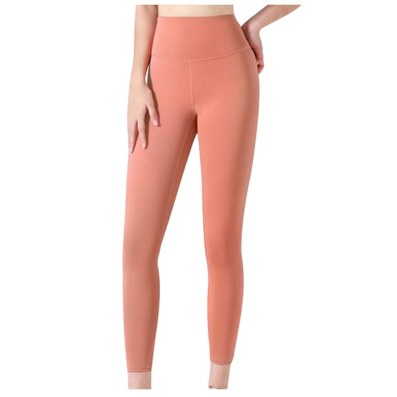 FAIWAD High Waisted Leggings for Women Stretch Soft Athletic Pants Running Workout Sweatpants (XX-Large, Orange)