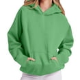 thumbnail image 1 of FAIWAD Hoodies for Women Long Sleeve Solid Color Hooded Sweatshirts Casual Oversized Clothes with Pockets, 1 of 7