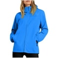thumbnail image 1 of FAIWAD Jacket for Women Lightweight Waterproof Full Zip Hooded Raincoat Casual Hiking Outdoor Windbreaker, 1 of 8