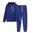 thumbnail image 1 of FAIWAD Jogger Sets for Women 2 Piece Solid Color Hoodies Sweatshirt and Sweatpants Comfy Plus Size Tracksuits, 1 of 3