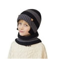 thumbnail image 1 of FAIWAD Kids Boys Girls Scarf Beanie Hat Set Toddler Winter Thick Knitted Warm 2Piece Outdoor Warm Outfits, 1 of 5