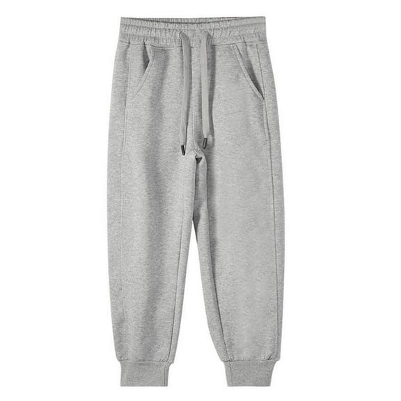 FAIWAD Kids Boys Girls Solid Color Sweatpants Casual Elastic Waist Jogger with Pockets Workout Running Sports Trousers