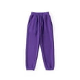 thumbnail image 1 of FAIWAD Kids Boys Girls Solid Color Sweatpants Elastic Waist Fleece Lined Joggers School Uniform Casual Warm Pants, 1 of 6