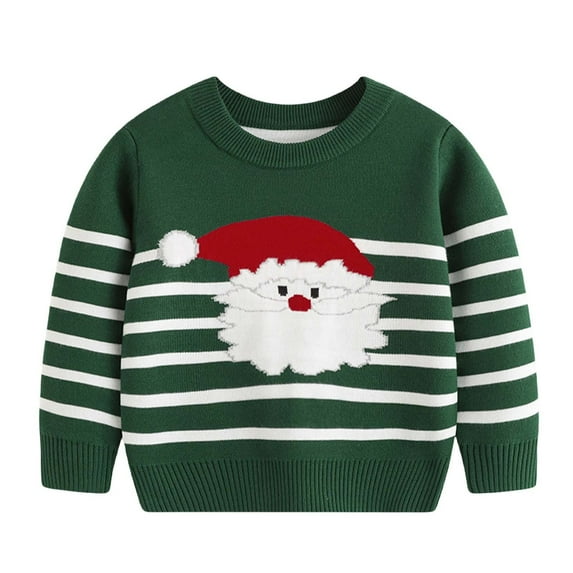 FAIWAD Kids Christmas Knit Sweater Toddler Girls Boys Round Neck Long Sleeve Pullover Tops Child Knitwear Cute Clothes