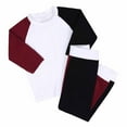 thumbnail image 1 of FAIWAD Kids Girls Boys 2 Piece Sweatsuit Kids Color Block Sweatshirt and Pants Fall Winter Casual Set, 1 of 7