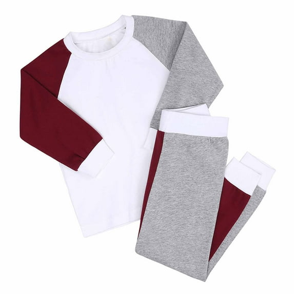 FAIWAD Kids Girls Boys 2 Piece Sweatsuit Kids Color Block Sweatshirt and Pants Fall Winter Casual Set