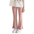 thumbnail image 1 of FAIWAD Kids Girls Flared Pants Solid Color Elastic Waistband Bell Bottom Pants Teens Yoga Dance Athletic Joggers, 1 of 6