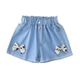 thumbnail image 1 of FAIWAD Kids Girls Jean Shorts Elastic High Waist Cute Denim Shorts Toddler Summer Pull On Jorts with Pockets, 1 of 9
