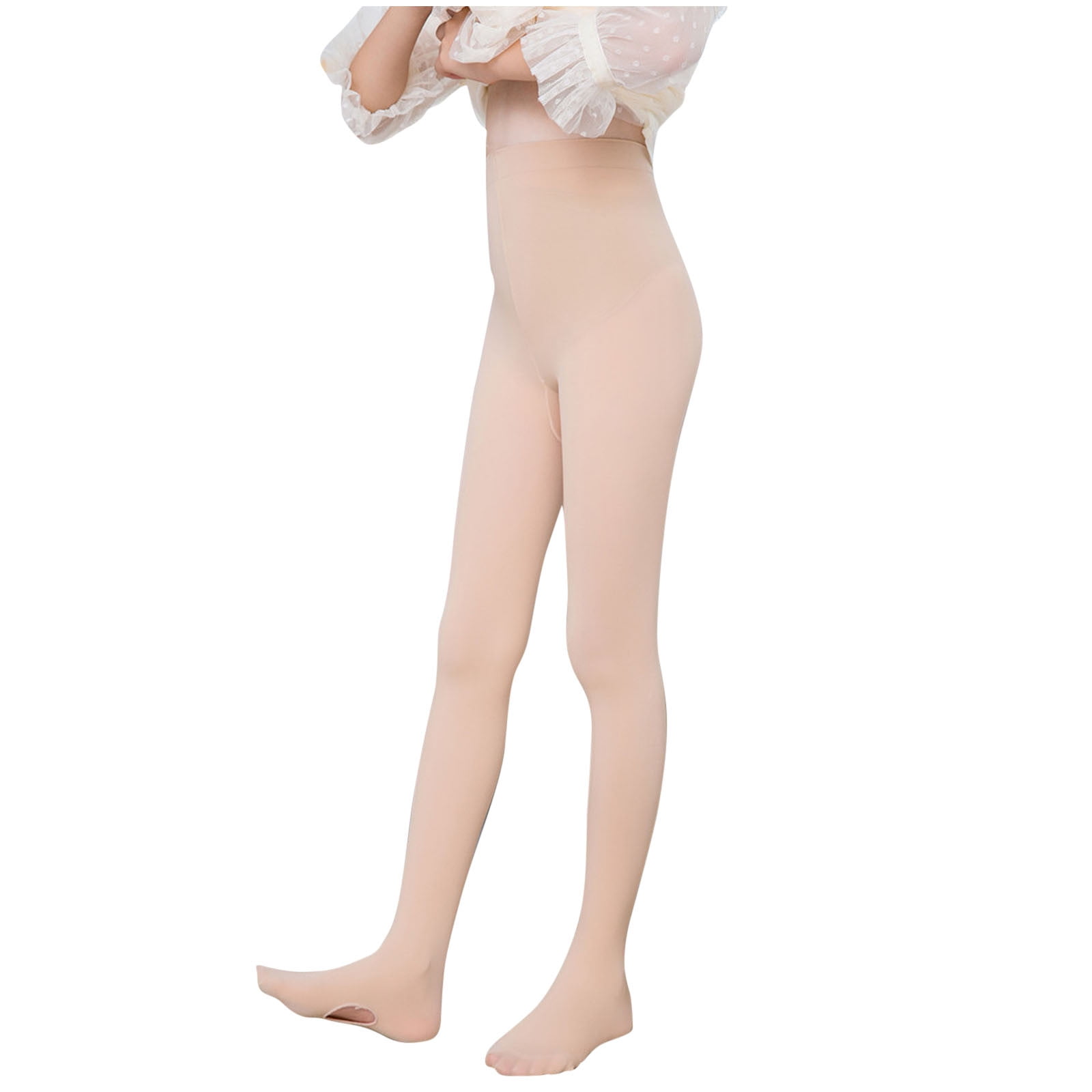 FAIWAD Kids Girls Solid Color Pantyhose Slim Stretchy Footed Ballet Dance Tights 3-12 Years