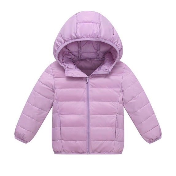 FAIWAD Kids Lightweight Puffer Jacket Zip up Quilted Jacket with Hood Fall Winter Coat for Boys Girls