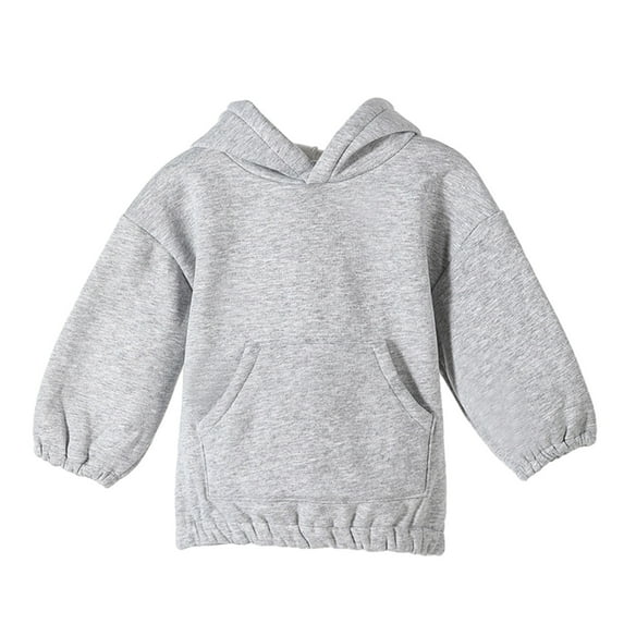 FAIWAD Kids Plus Size Hoodie Sweatshirt Long Sleeve Plush Pullover Tops Hooded Sweatshirt with Pocket