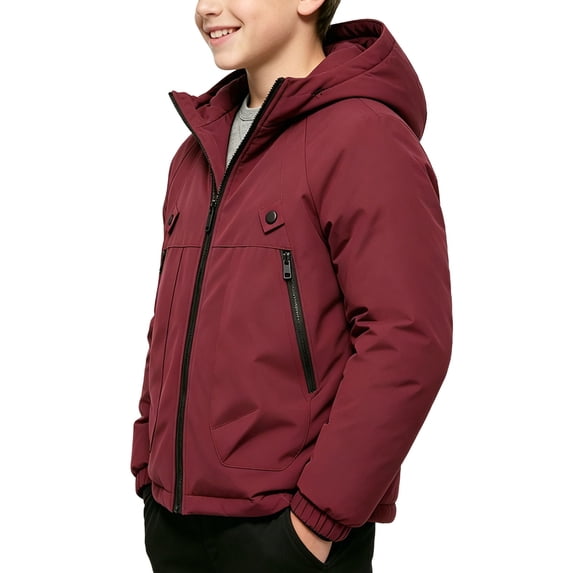 FAIWAD Kids Winter Coat Waterproof Zip up Hooded Jacket with Pockets Boys Girls Warm Thick Outerwear