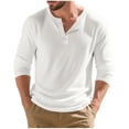 thumbnail image 1 of FAIWAD Long Sleeve Shirts for Mens Casual Lightweight Button up Stretch Ribbed Pullover Athletic Gym Workout Tops, 1 of 9