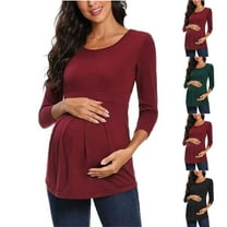FAIWAD Maternity Tops for Work Casual Long Sleeve Trendy Fall Clothes Pregnancy Outfits for Women
