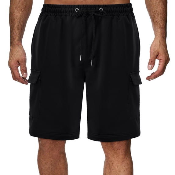 FAIWAD Men's Adjustable Drawstring Shorts Straight Lightweight Quick Dry Short Pants Casual Athletic Shorts for Men