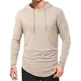 thumbnail image 1 of FAIWAD Men's Athletic Hooded Shirts Long Sleeve Workout Lightweight Pullover Tops Casual Running Gym Hoodie, 1 of 7