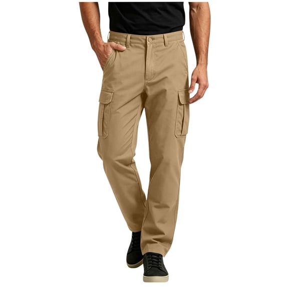 FAIWAD Men's Cargo Pants with Side Pockets Straight Leg Lightweight Work Pants Outdoor Casual Wear