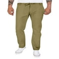 thumbnail image 1 of FAIWAD Men's Linen Pants Elastic Waist Drawstring Casual Trouser Loose Lightweight Straight Legs Pants, 1 of 5