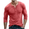 thumbnail image 1 of FAIWAD Men's Long Sleeve Shirts Casual Classic Button Up Pullover Lightweight Stretch Basic Tops, 1 of 7