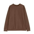 thumbnail image 1 of FAIWAD Men's Long Sleeve Sweatshirt Round Neck Solid Color Loose Pullover Tops Casual Oversized Blouse, 1 of 6