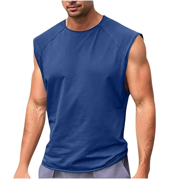 FAIWAD Men's Summer Tank Shirts Sleeveless Workout Quick Dry Sports Running Gym T-Shirt Athletic Muscle Gym Vest